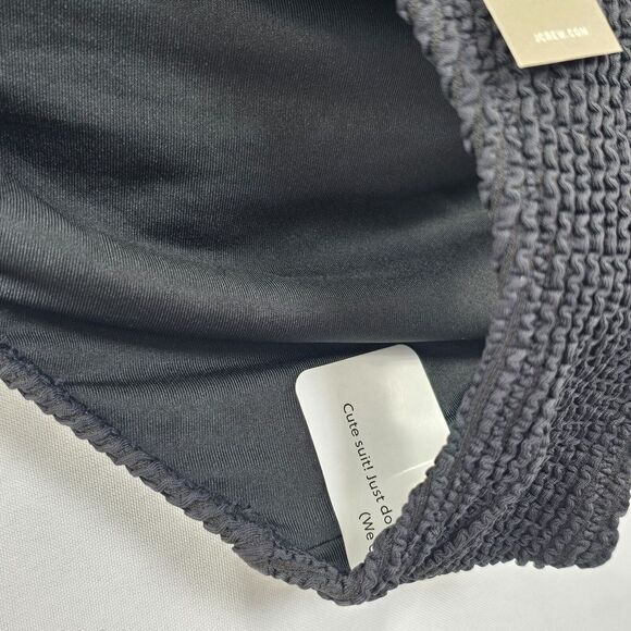 J Crew Womens Textured Hipster Full Coverage Bikini Bottom Size 2X Black NWT - Picture 4 of 10